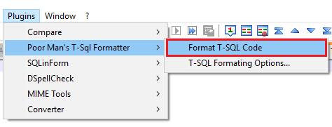 Notepad - Poor Mans TSQL Formatter